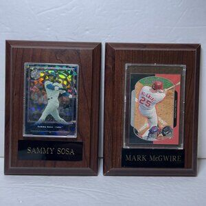 Sammy Sosa & Mark McGwire Framed Baseball Card Plaques  This listing includes tw